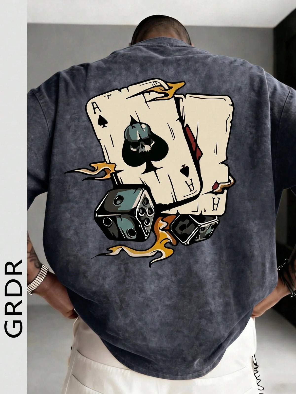 GRDR Men's Fashion Loose Fit Short Sleeve T-Shirt | Exquisite Design | Summer Essential | Easy To Match | Showcase Your Style