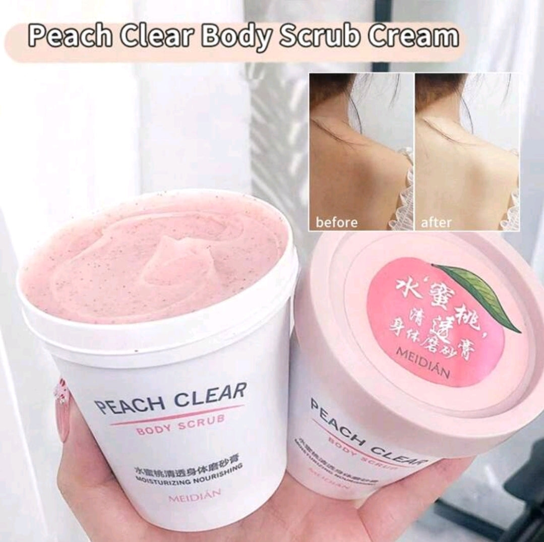 Niacinamide Ice Cream Peach Scrub, Full Body Exfoliating Scrub, Removes Calluses & Keratosis, Suitable For Daily Body Use