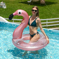 Inflatable Flamingo Swim Ring, Portable Thickened Material Design, Adult Buoyancy Swim Ring, Water Play Equipment, Beach Party Accessory, Perfect Gift For Summer Pool Vacation Relaxation, Beach Essential, Ideal For Pool Parties And Sunbathing, Enhances Po