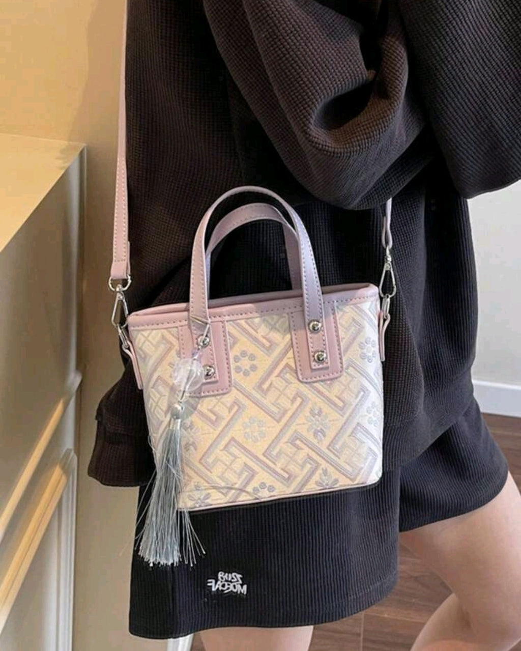 2026 New Arrival Colorblock Versatile Crossbody Bucket Bag, Popular Summer Handbag For Women