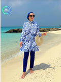 Ka Hijab Sea Full Covered 2-Piece Hijab Swimsuit - Blue