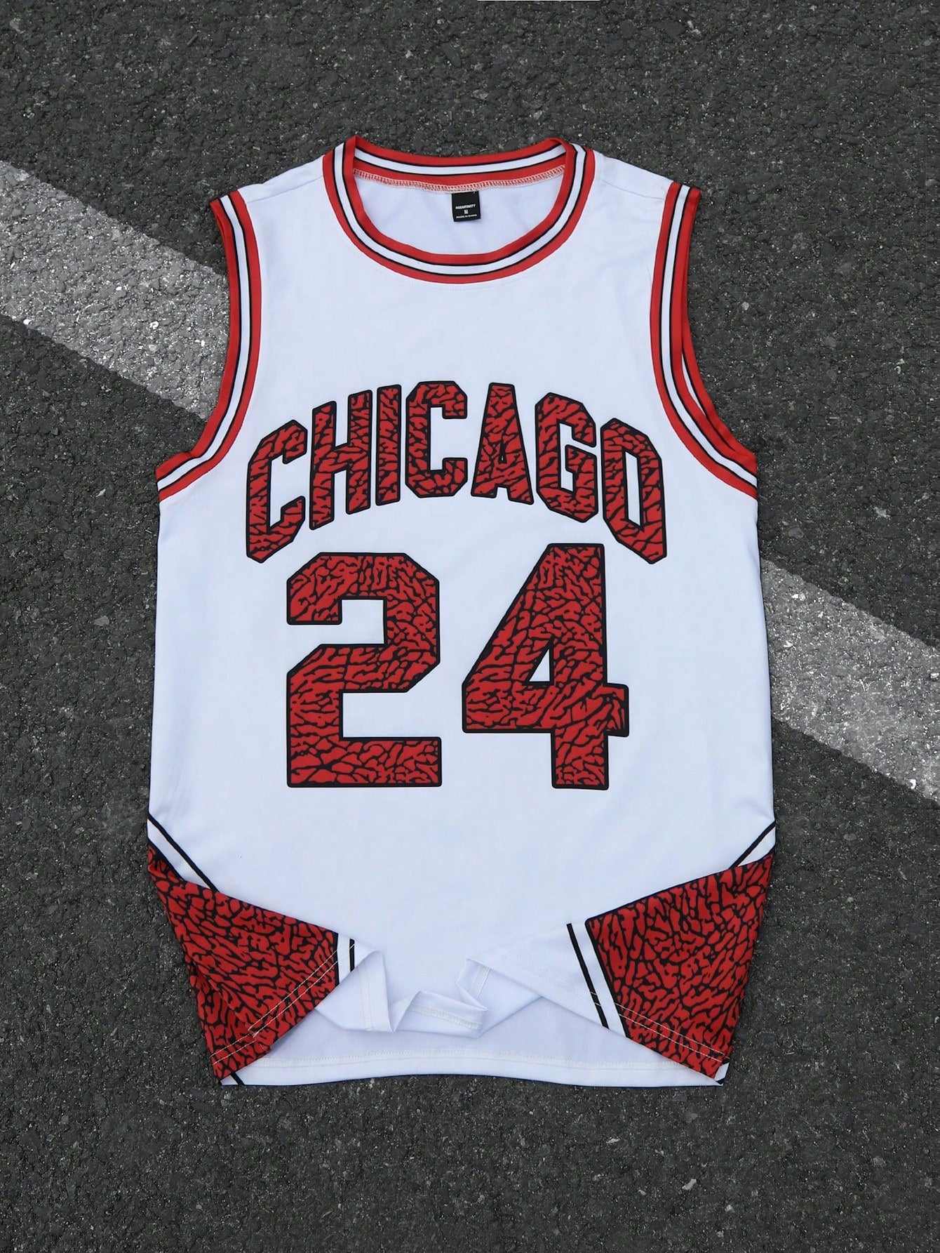 Manfinity Campus Court Men's Round Neck Numeric & Letter Print Casual Tank Top, Summer Chicago Jersey Jerseys For Men Orange Chicago Jersey Men Basketball City Inspired