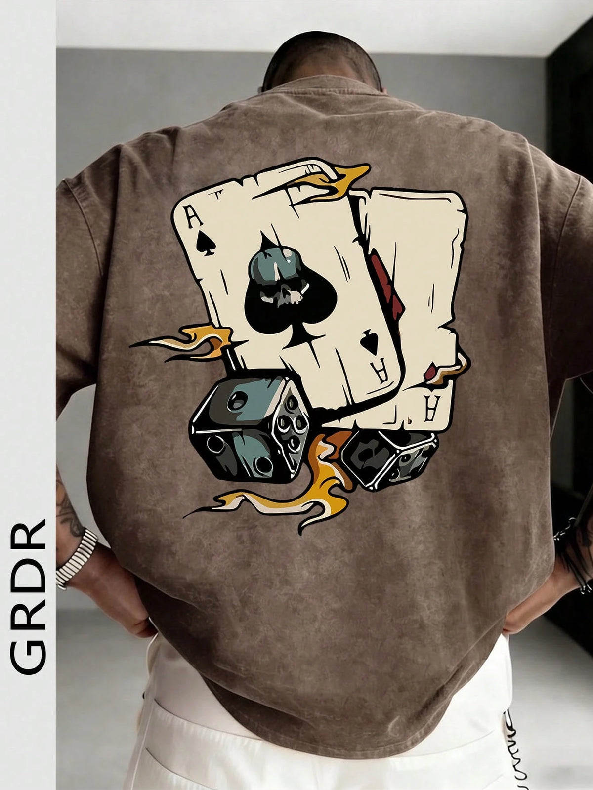 GRDR Men's Fashion Loose Fit Short Sleeve T-Shirt | Exquisite Design | Summer Essential | Easy To Match | Showcase Your Style