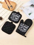 2pcs Kitchen Microwave Oven Gloves, Heat Resistant Gloves In Black, Grey, Green, And Pink, Thick & Durable For Baking & Cooking