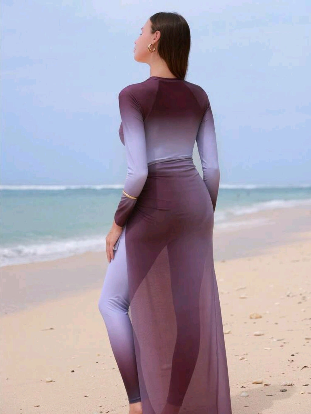 Swim Shayni Women's  Summer Ombre Modest Women Elegant Vacation Swimwear Set