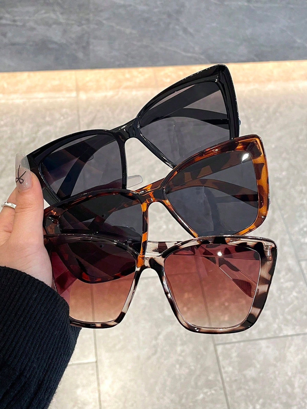 3 Pairs Women's Cat Eye Fashion Eyeglasses, Suitable For Daily Wear, Photo Shooting, Retro Style