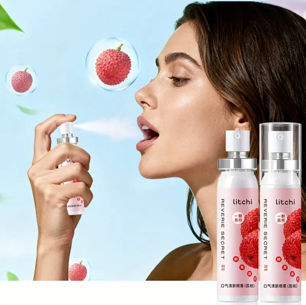 Lychee Flavored Oral Spray, Fresh Breath, Long-Lasting Fragrance