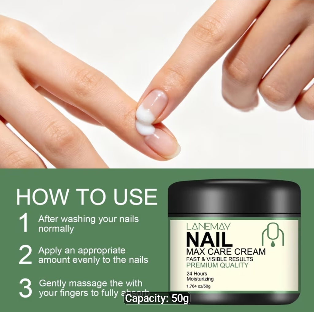 Nail Care Cream for Dry, Brittle Nails, Infused with Bee Venom, Vitamin C & Hyaluronic Acid, 24H Hydration to Support Stronger-Looking Nails, Gentle Formula
