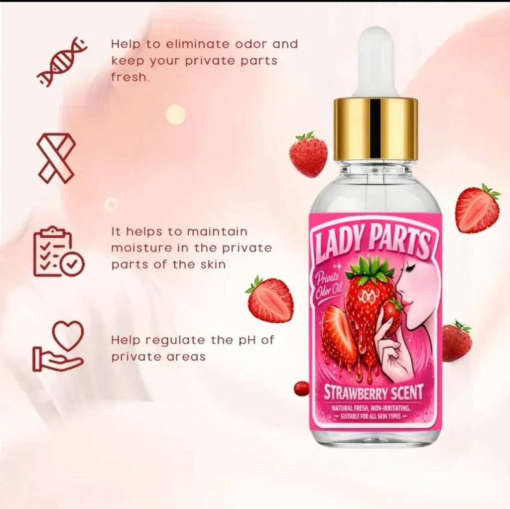 [For Women's Private Areas] Strawberry Essential Oil for Women's Intimate and Private Area Care. Firming, Firming, Moisturizing and Hydrating, Fragrant to Remove Odors, Gentle to the Skin Without Irritation