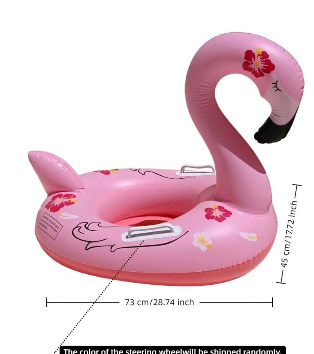 1pc Kids Swimming Pool Inflatable Seat Ring, Cute Floating Seat Ring, Swimming Ring With Handles For Children, Underarm Floating Ring For Summer Swimming