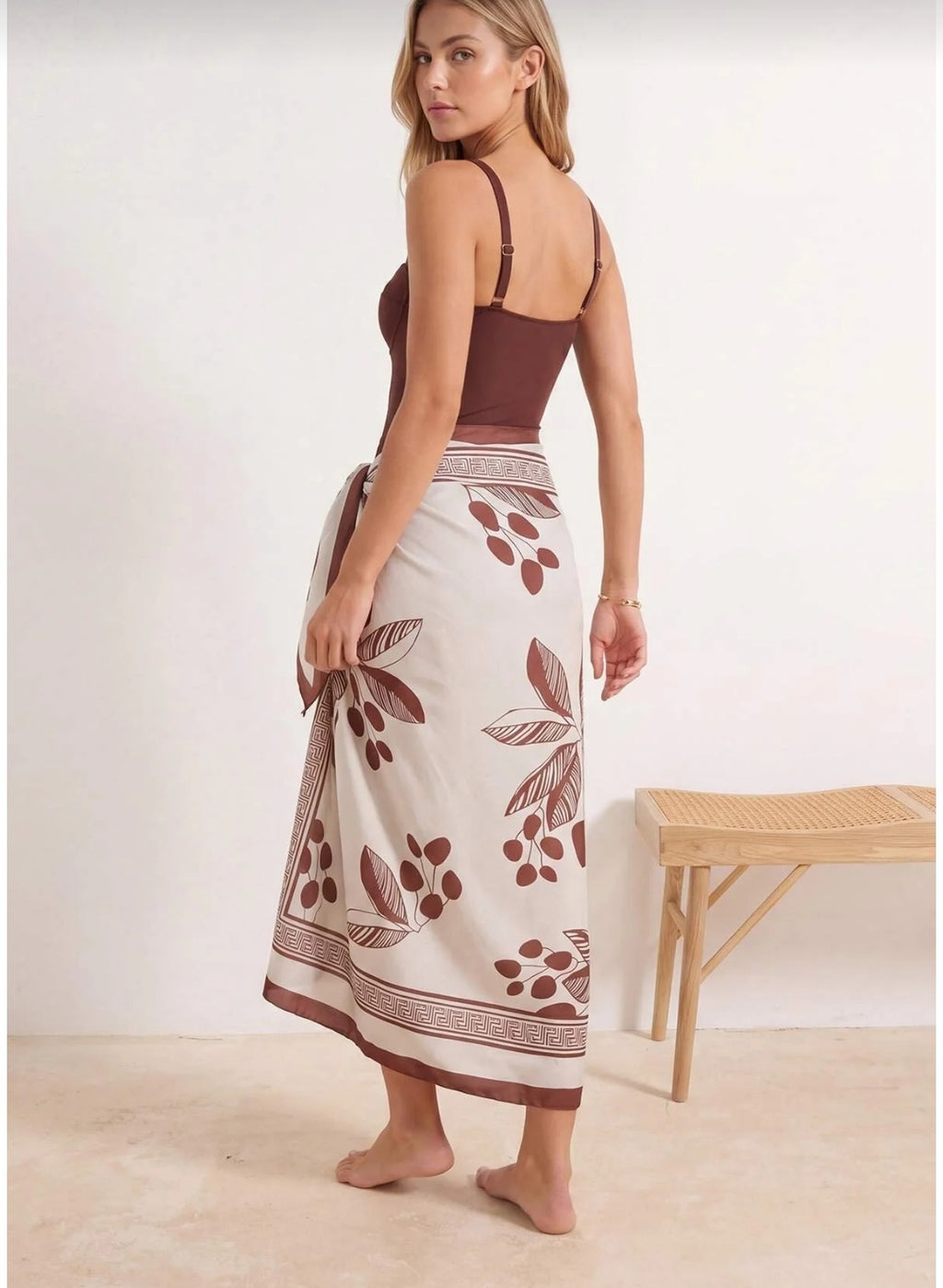Brown Balconette Covered 2-Piece Pareo Swimsuit Set
Tbess26Ma00122
