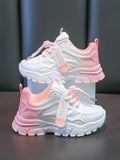 1 Pair Girls' Cute & Fashionable PU Design Casual Sneakers, Personalized Sports Shoes, Suitable For Daily Wear, School, Sports, All Seasons