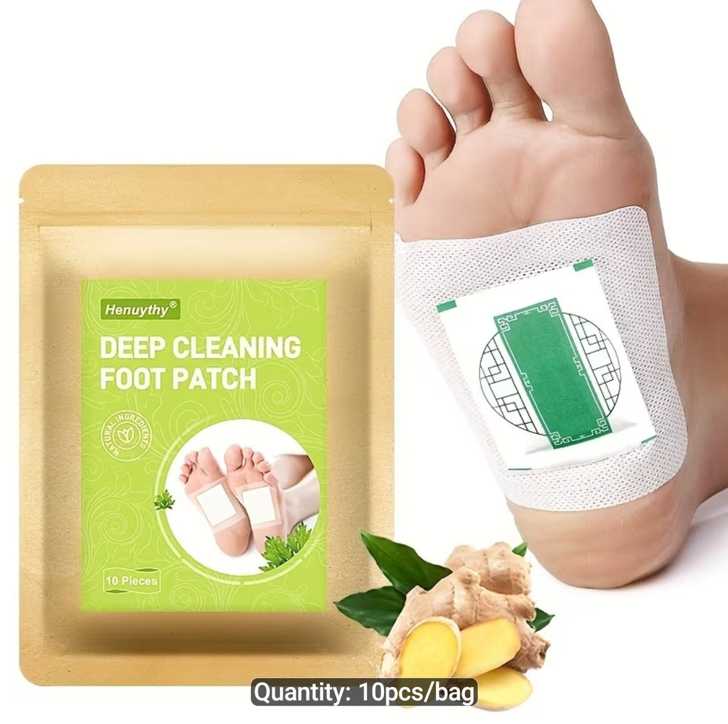 10pcs Natural Herbal Foot Patch, Deep Cleaning Foot Pads for Autumn & Winter Foot Care - Gifts for Family Members