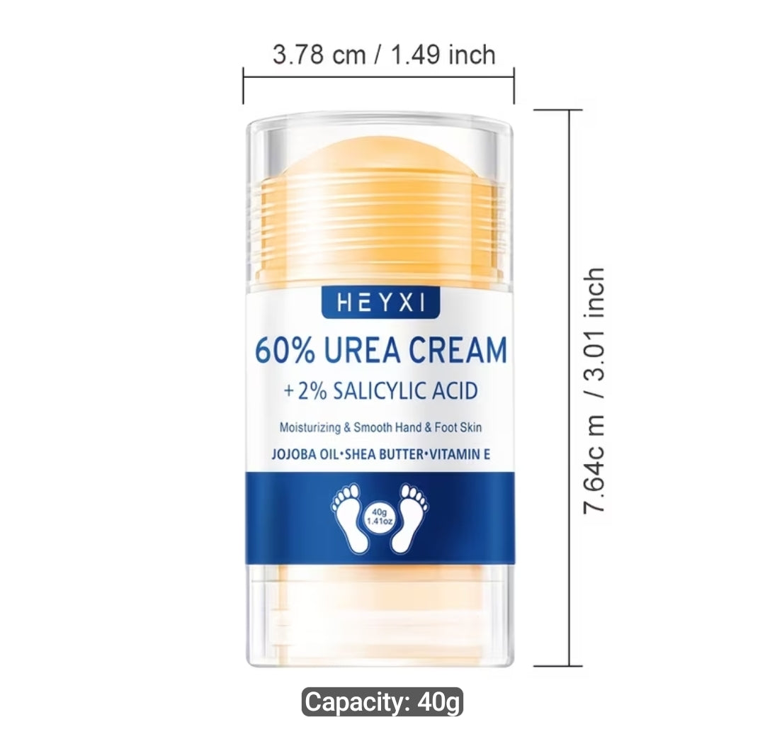 1pc Anti-Crack Urea Cream, Lip Balm-Style Foot Cream for Dry Cracked Skin. Stick Design for Portability and Easy Application. Provides Long-lasting Moisture. Versatile Use for Dry Areas Such as Hands, Heels, Ankles, and Elbows. 40g