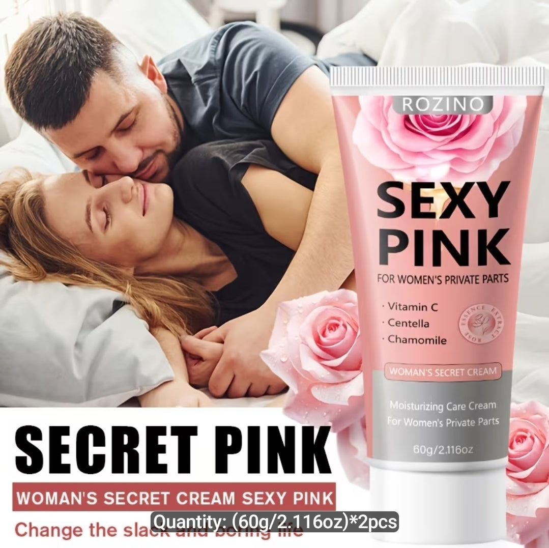 2pcs Women's Rose Intimate Cream, for Dry, Dull, Itchy, and Odorous Intimate Areas, Deeply Moisturizes, Hydrates, Firms & Softens Delicate Skin, Gentle and Non-irritating, Brightens Skin, Revitalizes, for a More Radiant Glow, Improves Dryness