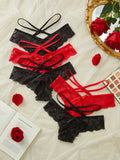 5pack Floral Lace Panty Set Lingerie