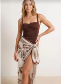 Brown Balconette Covered 2-Piece Pareo Swimsuit Set
Tbess26Ma00122