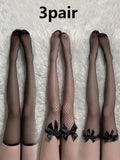3 Pairs Black Silk Sexy Stockings, Can Be Torn Up To Above The Knee; White Sexy Stockings; Tempting Transparent Black Silk Stockings; E-Girl