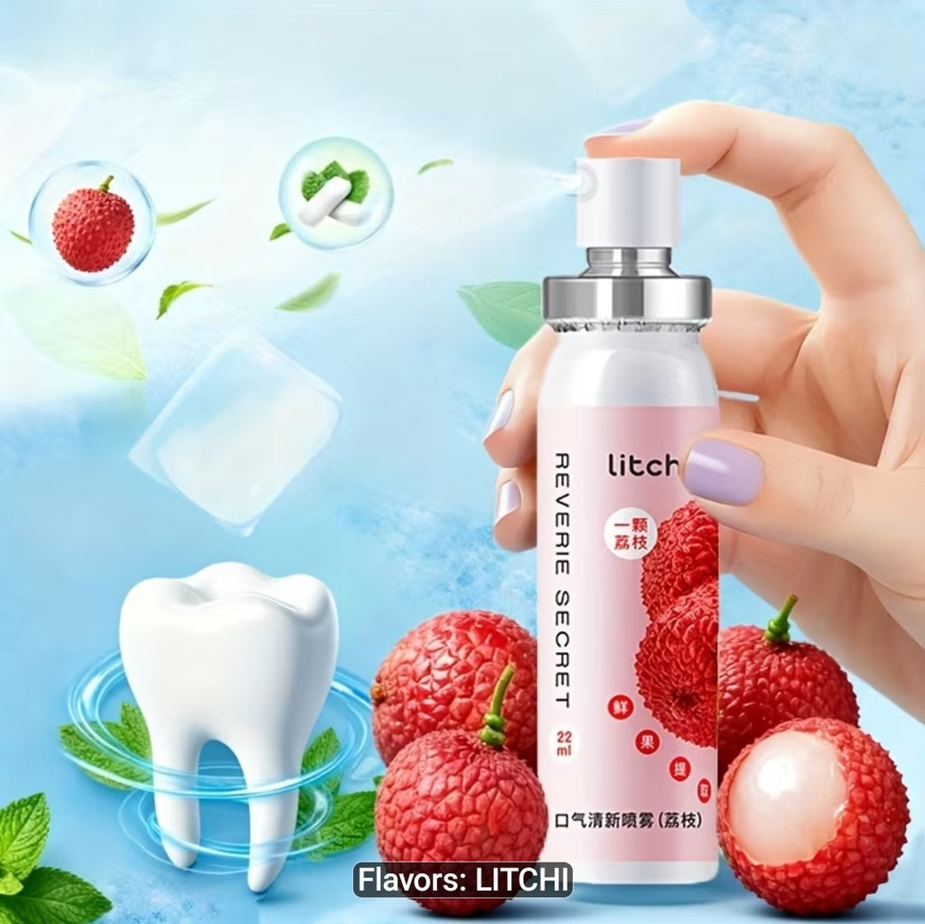 Lychee Flavored Oral Spray, Fresh Breath, Long-Lasting Fragrance