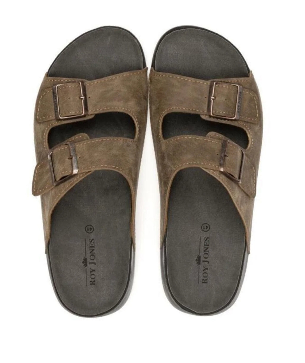 Roy Jones Delhi 4 Season Anatomical Sole Double Buckle Adjustable Trend
Style Men's Slippers 5002