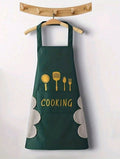 Waterproof & Oil-Resistant Vinyl Kitchen Apron With Pockets - Ideal For Cooking, Baking, Gardening, Waitressing, Sleeveless, Wiping Hands, Kitchen Use