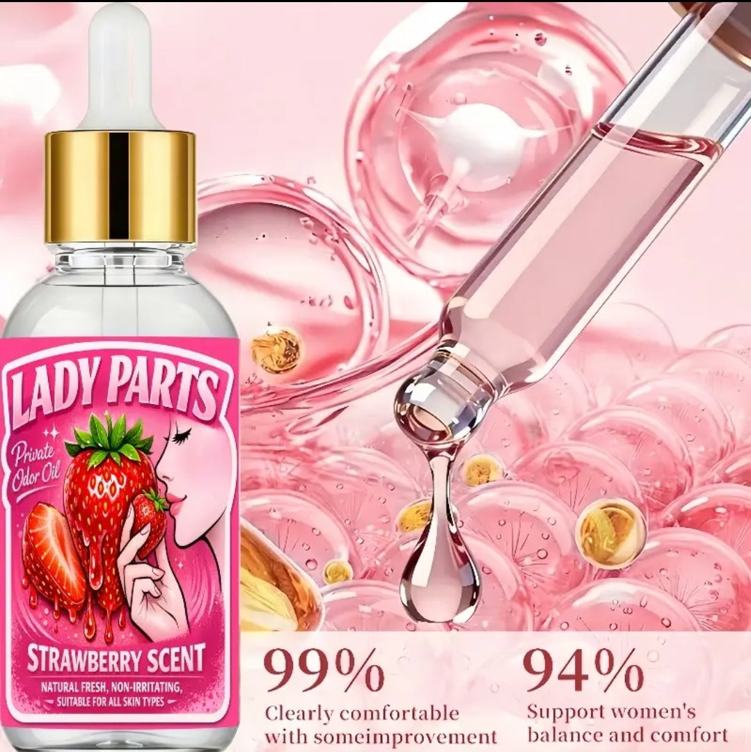[For Women's Private Areas] Strawberry Essential Oil for Women's Intimate and Private Area Care. Firming, Firming, Moisturizing and Hydrating, Fragrant to Remove Odors, Gentle to the Skin Without Irritation
