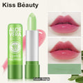 Kiss Beauty Aloe Vera Color-Changing Lip Balm, Moisturizing, Hydrating, Waterproof, Anti-Dryness, Temperature-Activated Lipstick