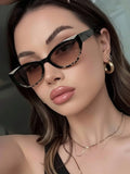 1 Pair Unisex Retro Brown Rectangular Sunglasses, Suitable For Commuting, Outdoor Sports, Parties, Fishing, Travel, Driving, Festivals, Summer Accessories, Beach, Electronic Music Festivals, Outings, Vacations, Family Outings