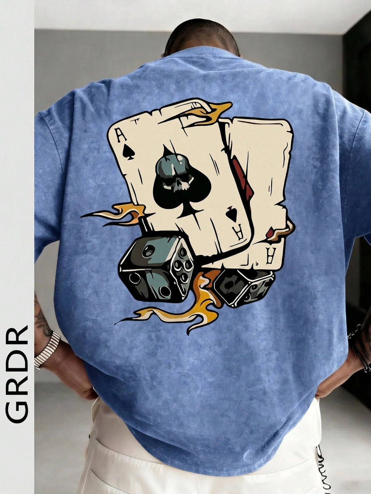 GRDR Men's Fashion Loose Fit Short Sleeve T-Shirt | Exquisite Design | Summer Essential | Easy To Match | Showcase Your Style