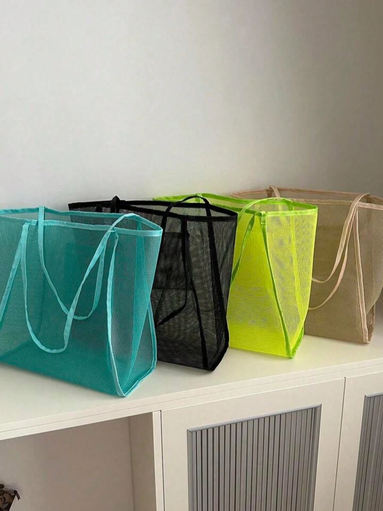 1pc Girls' Transparent Mesh Shoulder Bag, Fashionable Large Capacity Handbag, Suitable For Daily Commute