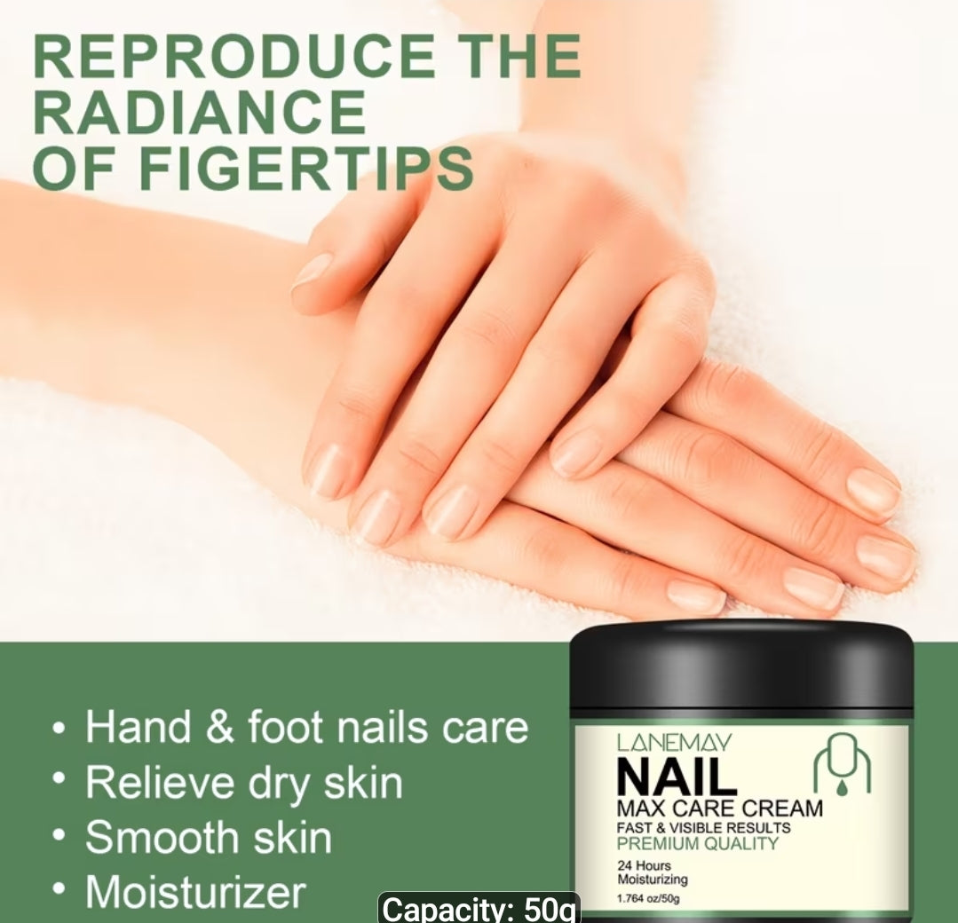 Nail Care Cream for Dry, Brittle Nails, Infused with Bee Venom, Vitamin C & Hyaluronic Acid, 24H Hydration to Support Stronger-Looking Nails, Gentle Formula