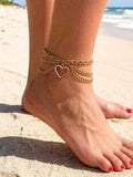 imoli 1pc Adjustable Starfish Anklet (Chain Length Can Be Customized)