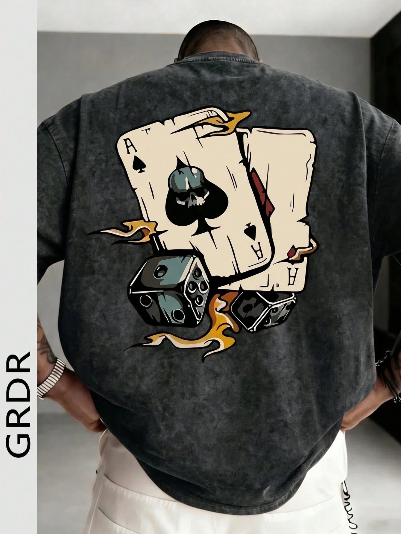 GRDR Men's Fashion Loose Fit Short Sleeve T-Shirt | Exquisite Design | Summer Essential | Easy To Match | Showcase Your Style