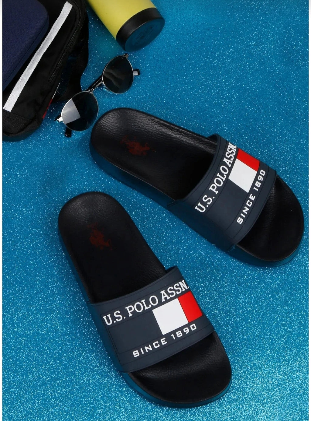 U.S. Polo Assn. U.S. Polo Assn Logo Flat Slippers Men's Slippers Nico 3fx