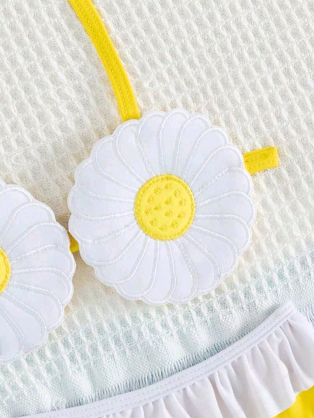 Baby Girl Floral Print Ruffle Trim Halter Beachwear Summer Beach