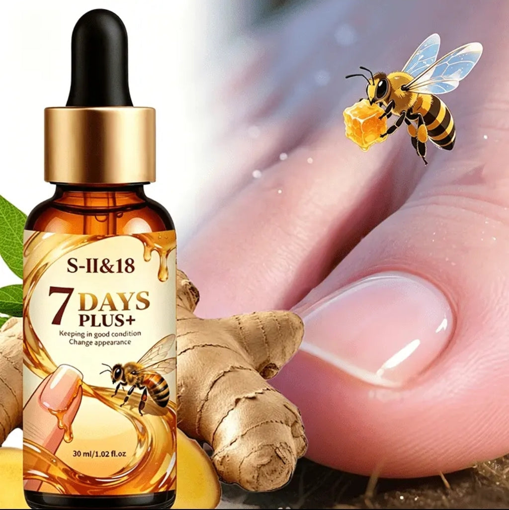 S-II&18 Ultra-Strength 95% Bee Venom Nail, Infused with Bee Venom and Ginger Juice, Provides 24-hour Continuous Care, Specially Designed for Thickened, Unevenly Colored, and Damaged Nails