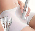 A Multi-functional Epilator, a Three-in-one Epilator for Women, with USB Charging and LCD Display. A Home Underarm Hair Remover, a Home Eyebrow and Nose Hair Trimmer for Women, a Body Hair Trimmer, and a Bikini Epilator