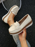 Women's Thick Sole Comfortable Slip-On Rocking Shoes, Flatform Soft Bottom Flat Shoes, Khaki,Trainers Women