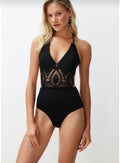 Black Backless V-Neck Covered Hipster Mayokini
Tbess24My00002