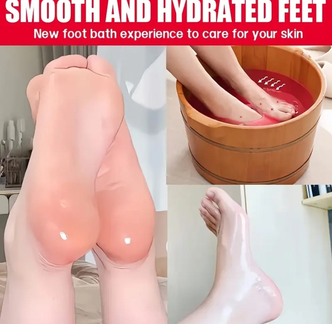 XIOIMY Rose Foot Bath Salt -60g, deep cleansing and moisturizing foot bath salt, emits a delicate floral fragrance, keeps feet soft and smooth, suitable for DIY foot spa at home, suitable for cracked feet - perfect gift for women