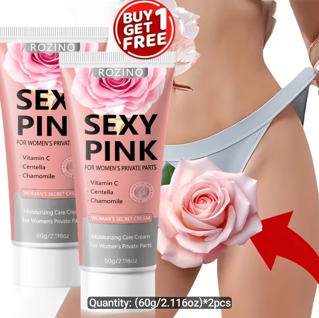 2pcs Women's Rose Intimate Cream, for Dry, Dull, Itchy, and Odorous Intimate Areas, Deeply Moisturizes, Hydrates, Firms & Softens Delicate Skin, Gentle and Non-irritating, Brightens Skin, Revitalizes, for a More Radiant Glow, Improves Dryness
