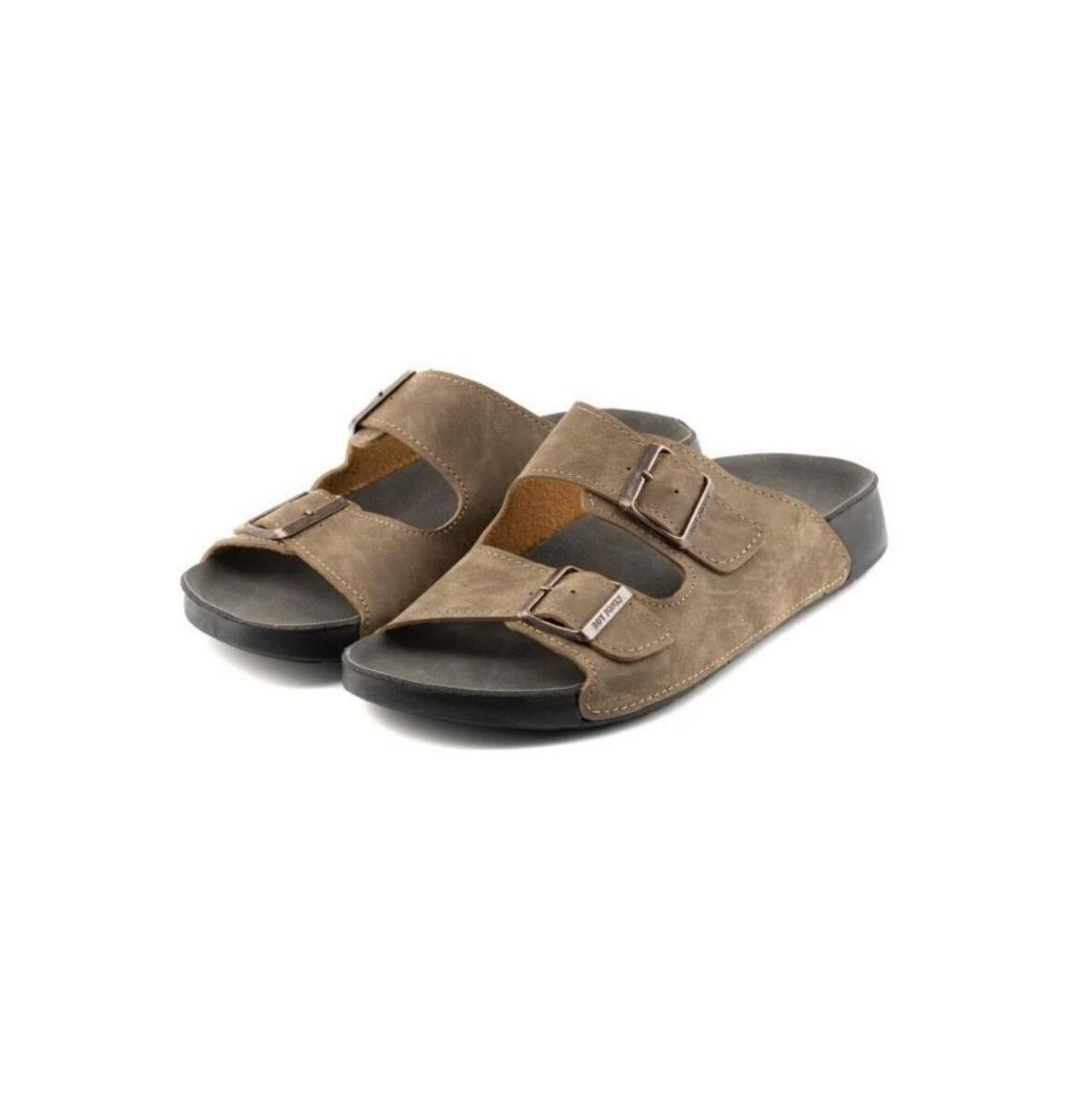 Roy Jones Delhi 4 Season Anatomical Sole Double Buckle Adjustable Trend
Style Men's Slippers 5002